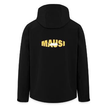 MAUSI - Men’s Recycled Softshell Jacket by Stanley/Stella - black - Back - AI Model Male 185 light (185cm)
