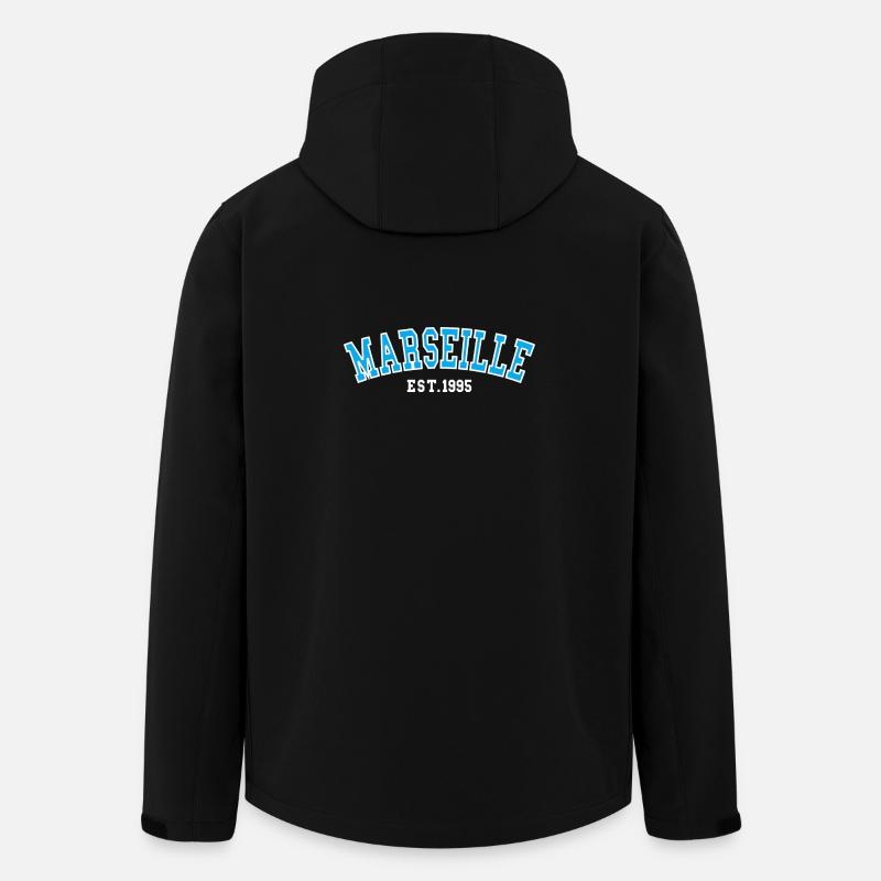 Marseille Est.1995 - Recycelte Männer Softshell-Jacke von Stanley/Stella - Schwarz