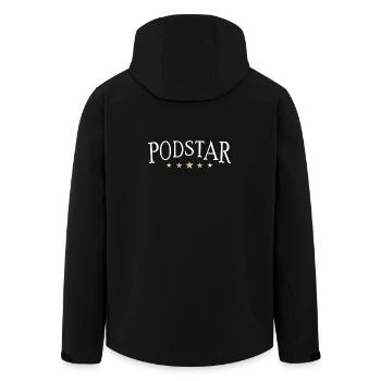 Podstar, 5 Star Podcaster - Men’s Recycled Softshell Jacket by Stanley/Stella - black - Back - AI Model Male 185 light (185cm)