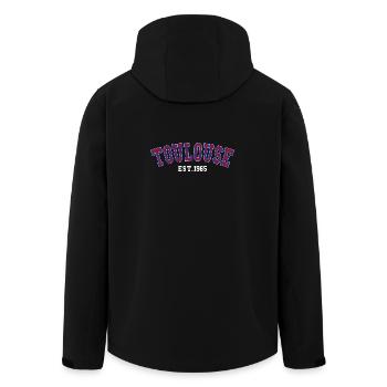 Toulouse Est. 1965 - Recycelte Männer Softshell-Jacke von Stanley/Stella - Schwarz - Hinten - AI Model Male 185 light (185cm)