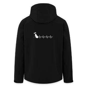 Golf Golfer Golferin Golftasche EKG Herzschlag - Recycelte Männer Softshell-Jacke von Stanley/Stella - Schwarz - Hinten - AI Model Male 185 light (185cm)