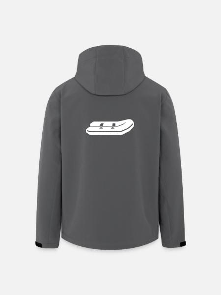 Schlauchboot Paddeln Boot Vektor - Recycelte Männer Softshell-Jacke von Stanley/Stella - Schwarz