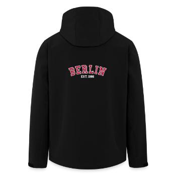 Berlin Fondé en 1986 - Veste softshell homme en polyester recyclé Stanley/Stella - noir - Dos - AI Model Male 185 light (185cm)