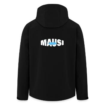 Mausi - Men’s Recycled Softshell Jacket by Stanley/Stella - black - Back - AI Model Male 185 light (185cm)