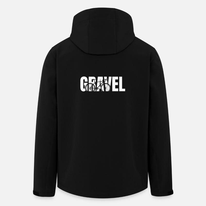 Typographie du gravier - Veste softshell homme en polyester recyclé Stanley/Stella - noir