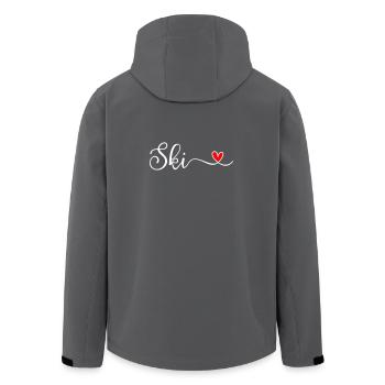 Ski - Men’s Recycled Softshell Jacket by Stanley/Stella - anthracite - Back - AI Model Male 185 light (185cm)