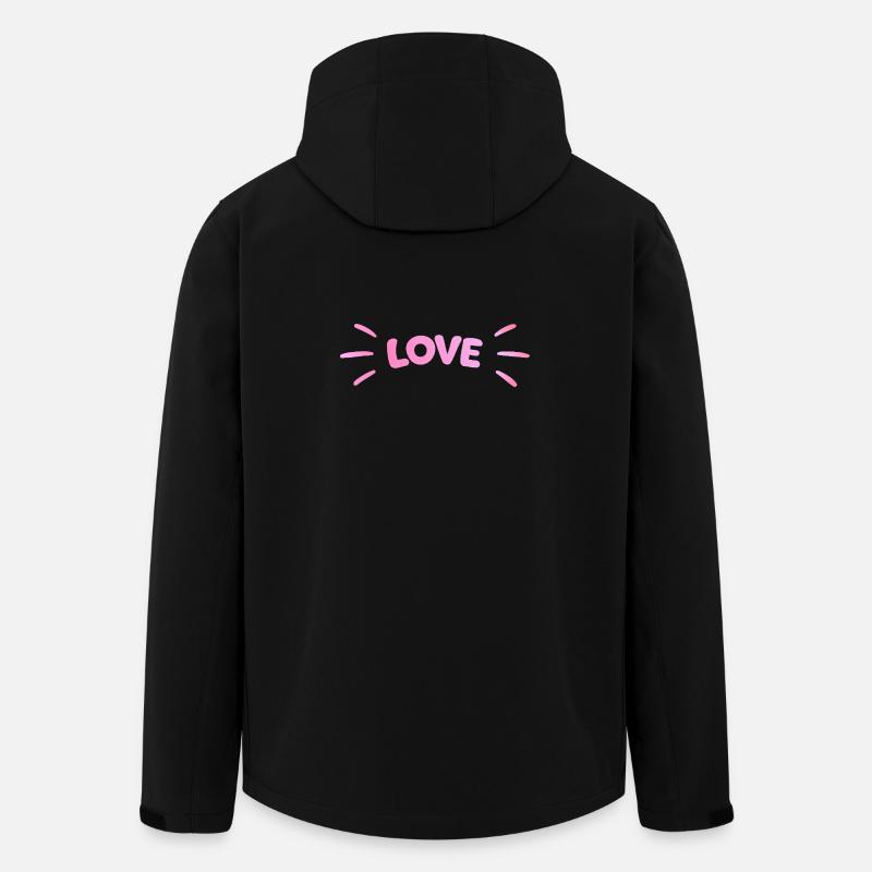 Love Pink Luminous - Men’s Recycled Softshell Jacket by Stanley/Stella - black