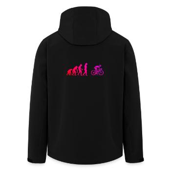 Roadbike artwork for your outfit - Men’s Recycled Softshell Jacket by Stanley/Stella - black - Back - AI Model Male 185 light (185cm)