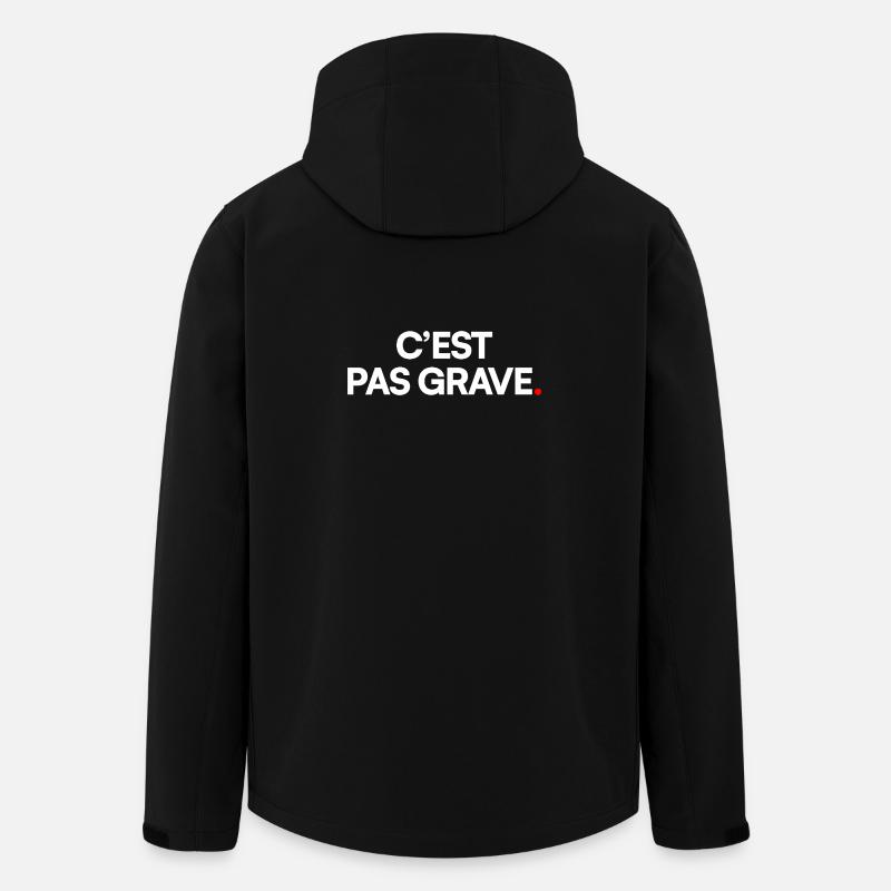 C’est pas grave - Veste softshell homme en polyester recyclé Stanley/Stella - noir