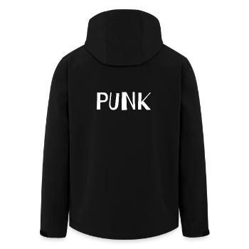 Punk logo Urban design - Men’s Recycled Softshell Jacket by Stanley/Stella - black - Back - AI Model Male 185 light (185cm)