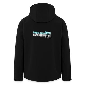 You're Only As Pretty As You Treat People Ehrlich - Recycelte Männer Softshell-Jacke von Stanley/Stella - Schwarz - Hinten - AI Model Male 185 light (185cm)