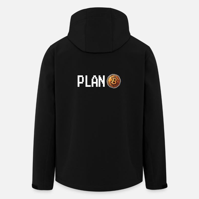 Plan Bitcoin Retro Pixel - Men’s Recycled Softshell Jacket by Stanley/Stella - black
