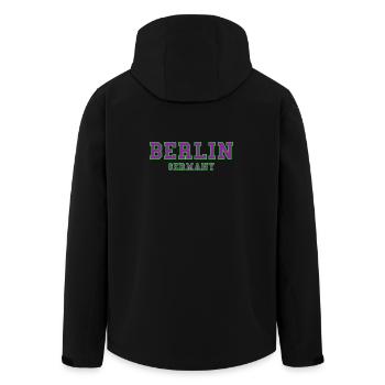 Berlin, Allemagne - Veste softshell homme en polyester recyclé Stanley/Stella - noir - Dos - AI Model Male 185 light (185cm)