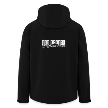 old school custom bike chopper bobber autocollant - Veste softshell homme en polyester recyclé Stanley/Stella - noir - Dos - AI Model Male 185 light (185cm)