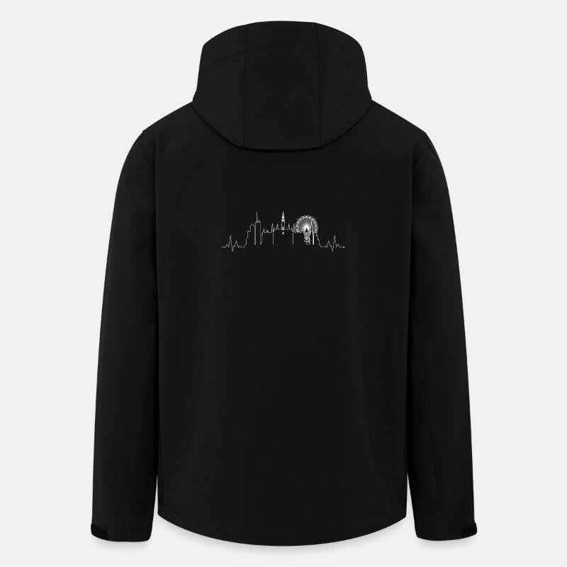 Urban Skyline Silhouette - Men’s Recycled Softshell Jacket by Stanley/Stella - black