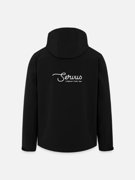servus hello bye - weiß - Recycelte Männer Softshell-Jacke von Stanley/Stella - Schwarz