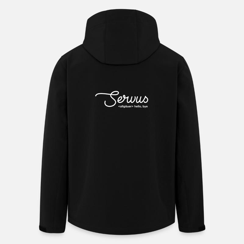 servus hello bye - weiß - Recycelte Männer Softshell-Jacke von Stanley/Stella - Schwarz