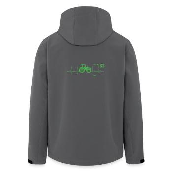 Herzschlag Traktor Landwirtschaft - Recycelte Männer Softshell-Jacke von Stanley/Stella - Schwarz - Hinten - AI Model Male 185 light (185cm)