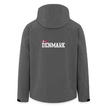 Pochoir de la Fierté du Danemark - Veste softshell homme en polyester recyclé Stanley/Stella - charbon - Dos - AI Model Male 185 light (185cm)