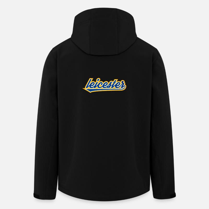 Leicester Script Swoosh auf Kleidung - Recycelte Männer Softshell-Jacke von Stanley/Stella - Schwarz