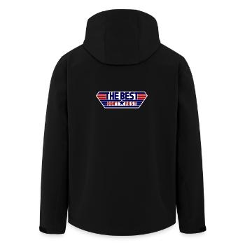 The best don't rest - Men’s Recycled Softshell Jacket by Stanley/Stella - black - Back - AI Model Male 185 light (185cm)
