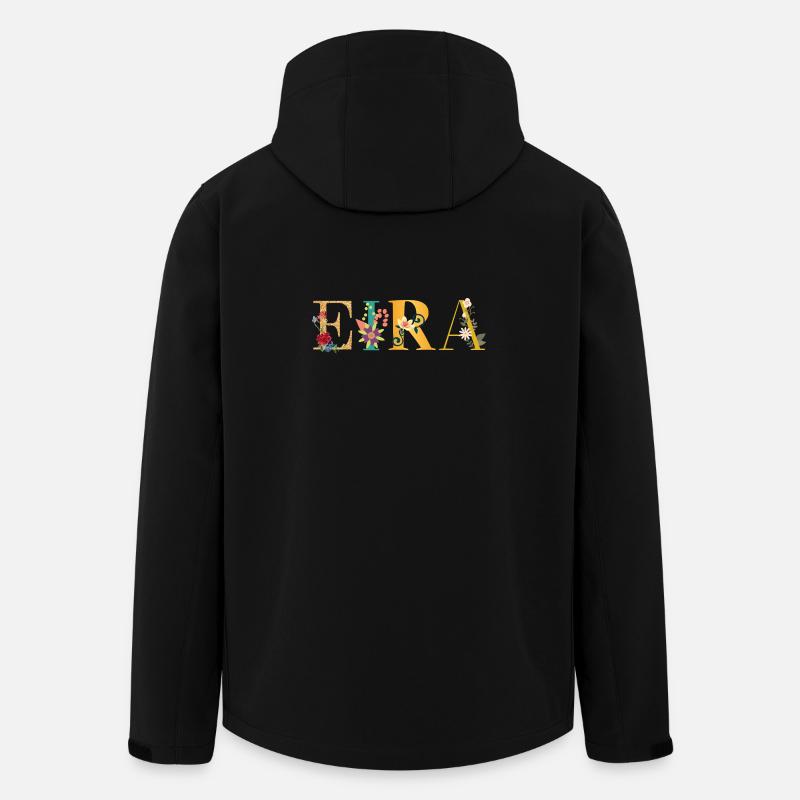 EIRA Name mit Blumen geschmückt - Recycelte Männer Softshell-Jacke von Stanley/Stella - Schwarz