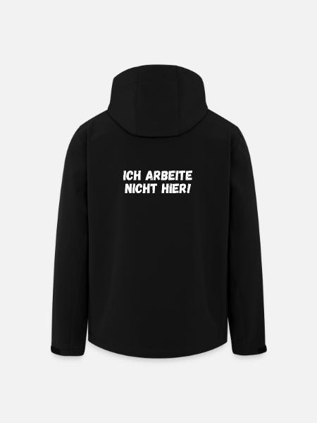 Ich arbeite nicht hier! - Recycelte Männer Softshell-Jacke von Stanley/Stella - Schwarz