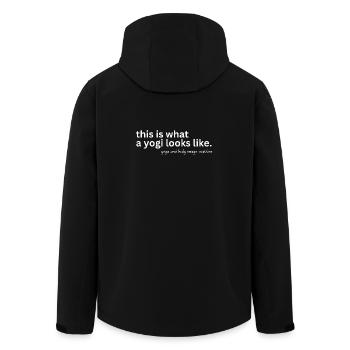 Yoga, so sieht ein Yogi aus - Recycelte Männer Softshell-Jacke von Stanley/Stella - Schwarz - Hinten - AI Model Male 185 light (185cm)