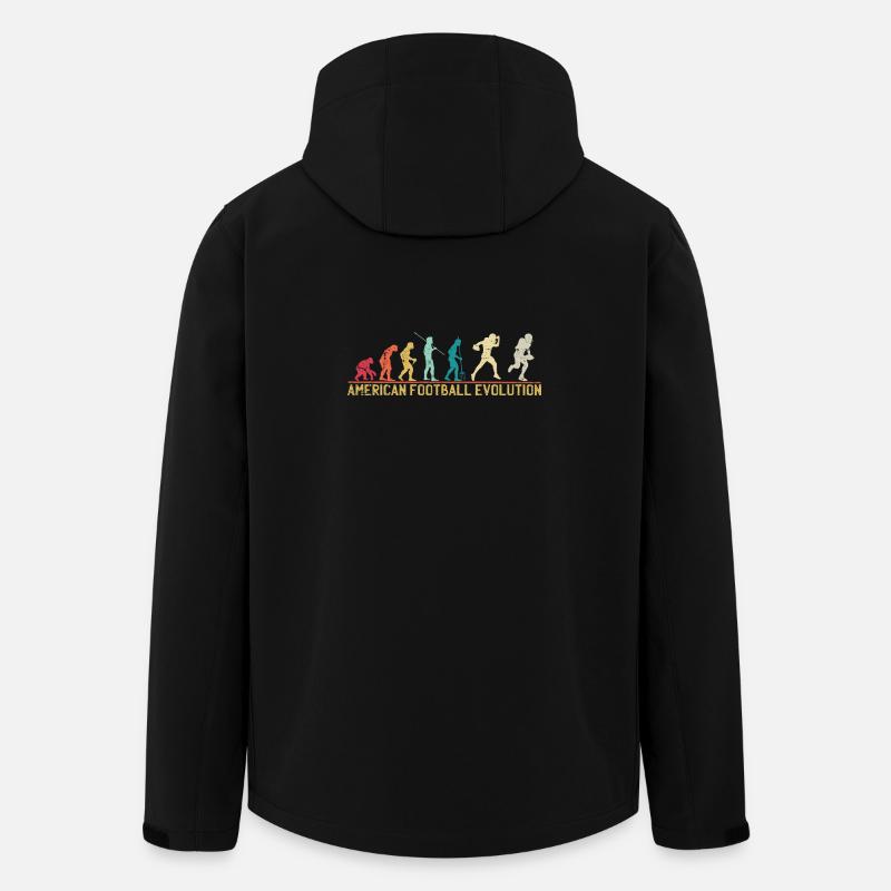 American Football Evolution Design - Recycelte Männer Softshell-Jacke von Stanley/Stella - Schwarz