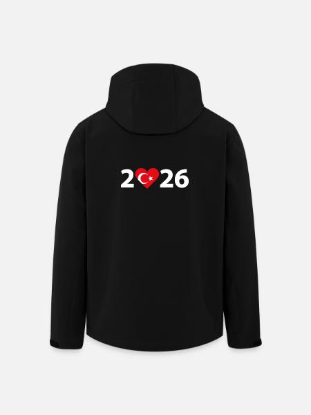 I love Türkei 2026, Urlaub in der Türkei 2026 - Recycelte Männer Softshell-Jacke von Stanley/Stella - Schwarz