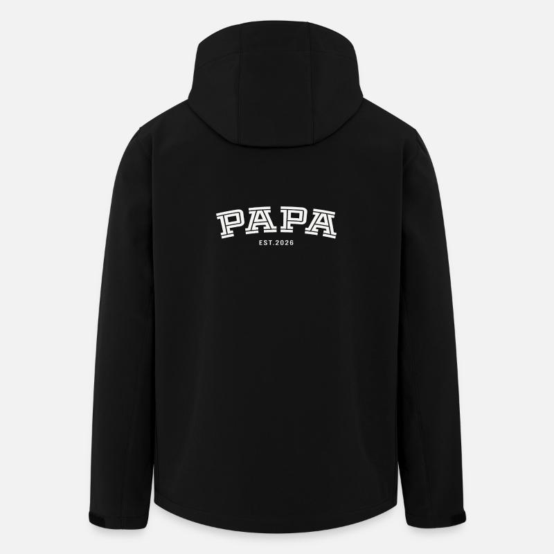 Papa Est. 2026 - Recycelte Männer Softshell-Jacke von Stanley/Stella - Schwarz