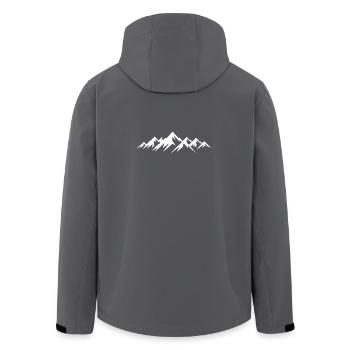 Gebirge - Recycelte Männer Softshell-Jacke von Stanley/Stella - Anthrazit - Hinten - AI Model Male 185 light (185cm)