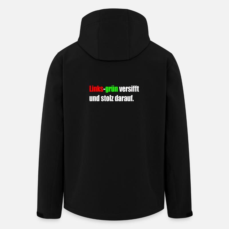 Links-grün versifft und stolz darauf. - Recycelte Männer Softshell-Jacke von Stanley/Stella - Schwarz