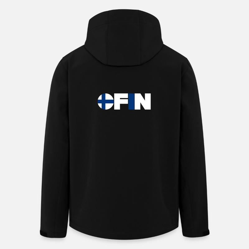 Finnland - Recycelte Männer Softshell-Jacke von Stanley/Stella - Schwarz