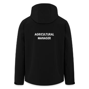 agricultural manager - Men’s Recycled Softshell Jacket by Stanley/Stella - black - Back - AI Model Male 185 light (185cm)