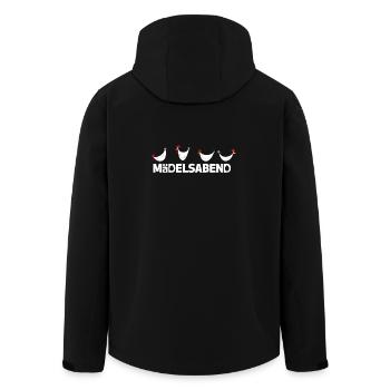 Ladies Night - Bachelor Party - Girls' Night - Chickens - Men’s Recycled Softshell Jacket by Stanley/Stella - black - Back - AI Model Male 185 light (185cm)