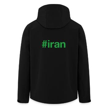 Iran Hashtag - Recycelte Männer Softshell-Jacke von Stanley/Stella - Schwarz - Hinten - AI Model Male 185 light (185cm)