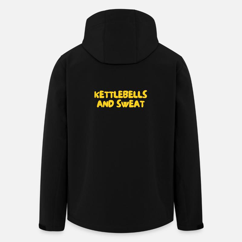 Kettlebells und Schweiß - Recycelte Männer Softshell-Jacke von Stanley/Stella - Schwarz
