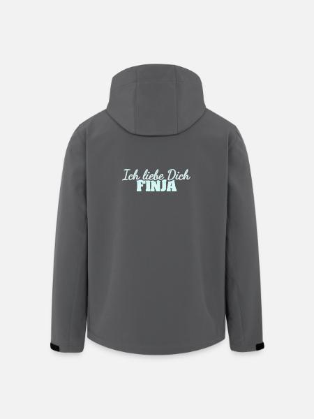 Finja als Liebe - Recycelte Männer Softshell-Jacke von Stanley/Stella - Schwarz