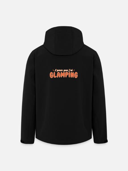 J'peux pas j'ai Glamping - Veste softshell homme en polyester recyclé Stanley/Stella - noir