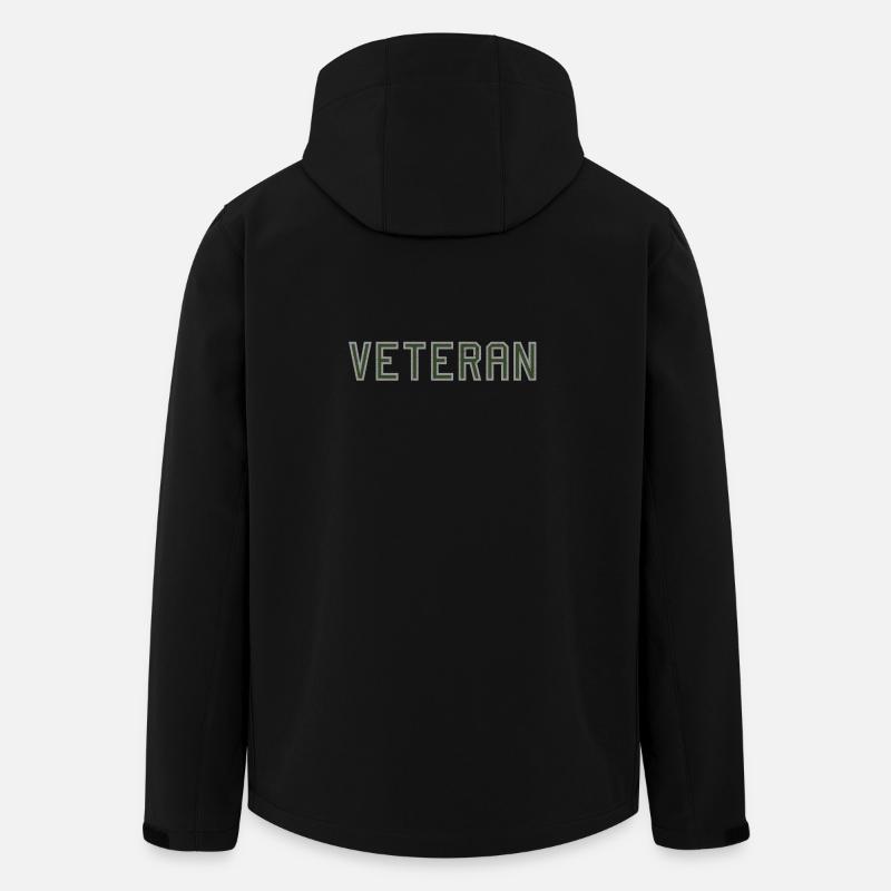 Veteran Pride Graphic - Men’s Recycled Softshell Jacket by Stanley/Stella - black