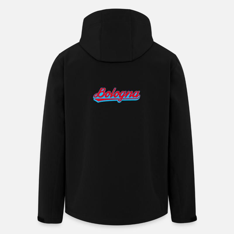 Bologna Neon Script Logo - Recycelte Männer Softshell-Jacke von Stanley/Stella - Schwarz