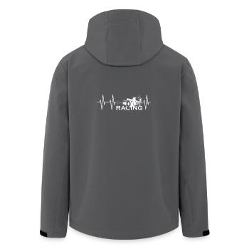 Pulse Formula Sketch Heartbeat Course de voitures de course - Veste softshell homme en polyester recyclé Stanley/Stella - charbon - Dos - AI Model Male 185 light (185cm)