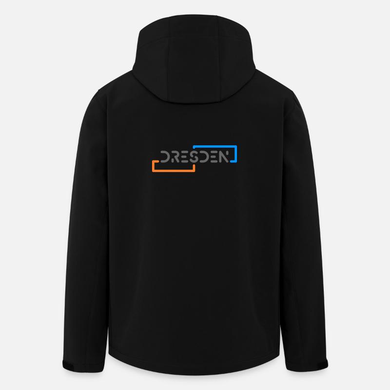 Silicon Dresden - Recycelte Männer Softshell-Jacke von Stanley/Stella - Schwarz