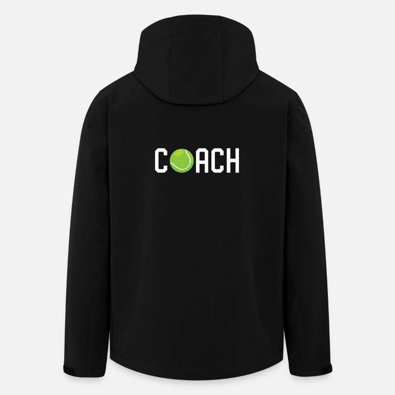 Entraîneur de tennis - Veste softshell homme en polyester recyclé Stanley/Stella - noir