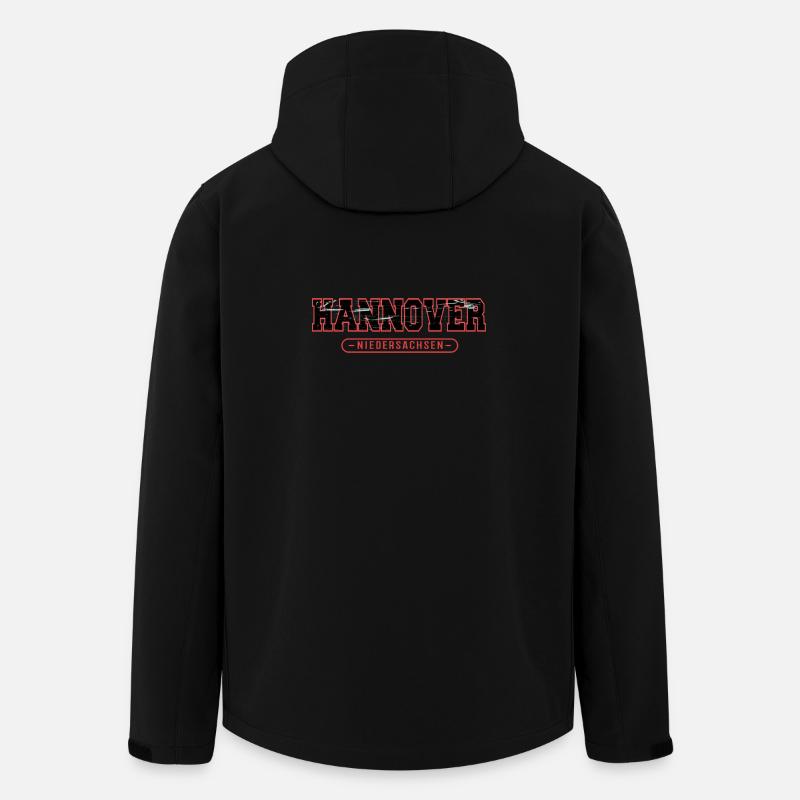 Hannover Niedersachsen Outline - Recycelte Männer Softshell-Jacke von Stanley/Stella - Schwarz