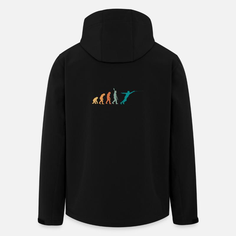 Evolution Retro Fencing - Men’s Recycled Softshell Jacket by Stanley/Stella - black