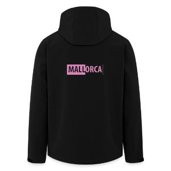 MALLorca im Kasten (pink) - Recycelte Männer Softshell-Jacke von Stanley/Stella - Schwarz - Hinten - AI Model Male 185 light (185cm)