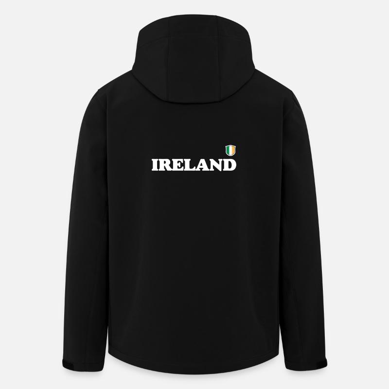 Mot-symbole irlandais en gras avec écusson - Veste softshell homme en polyester recyclé Stanley/Stella - noir