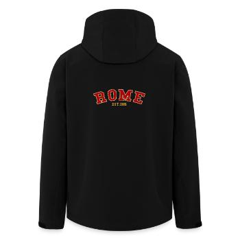 Rome_Est_1985 - Recycelte Männer Softshell-Jacke von Stanley/Stella - Schwarz - Hinten - AI Model Male 185 light (185cm)